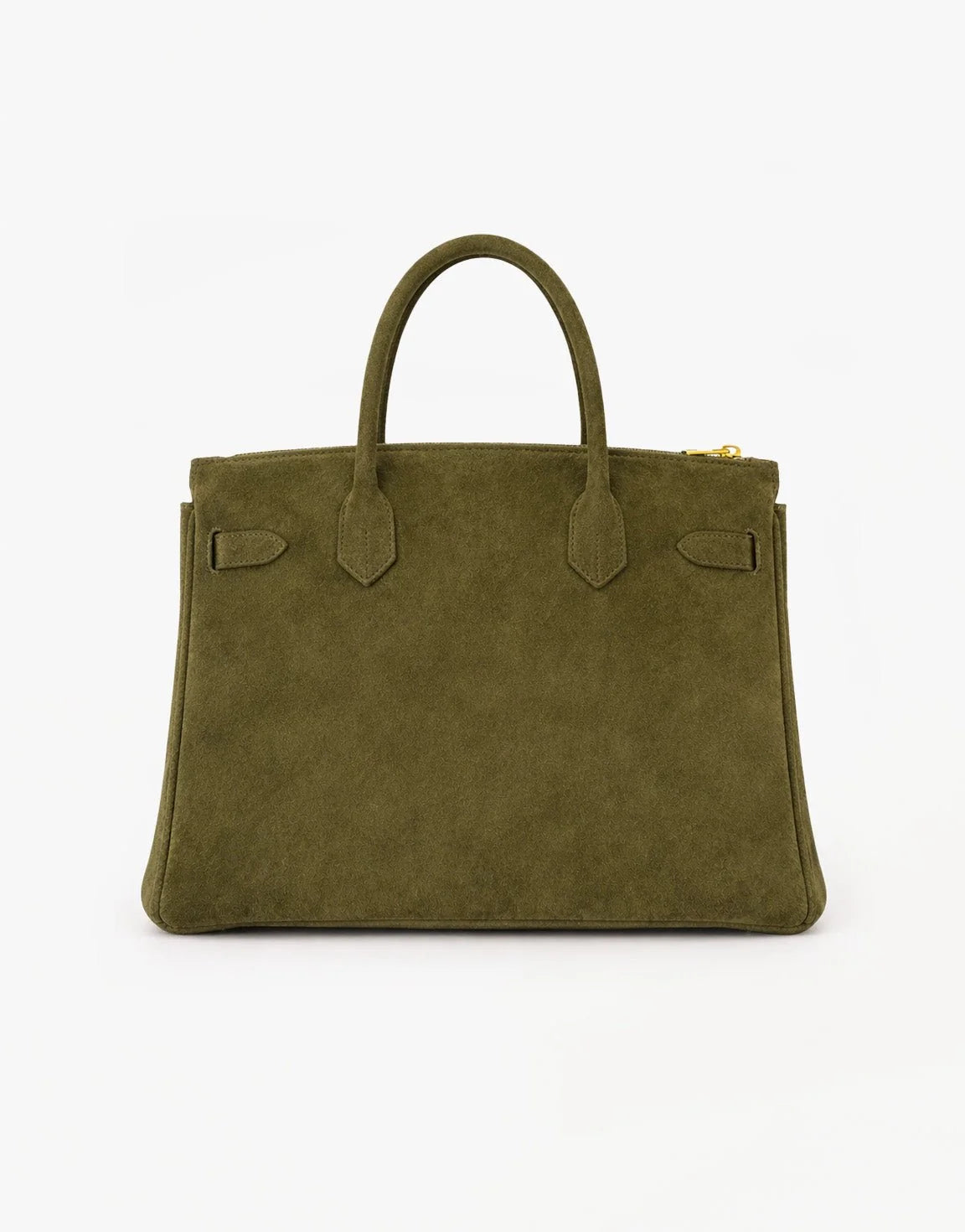 Khaki Suede "Burkon" Bag