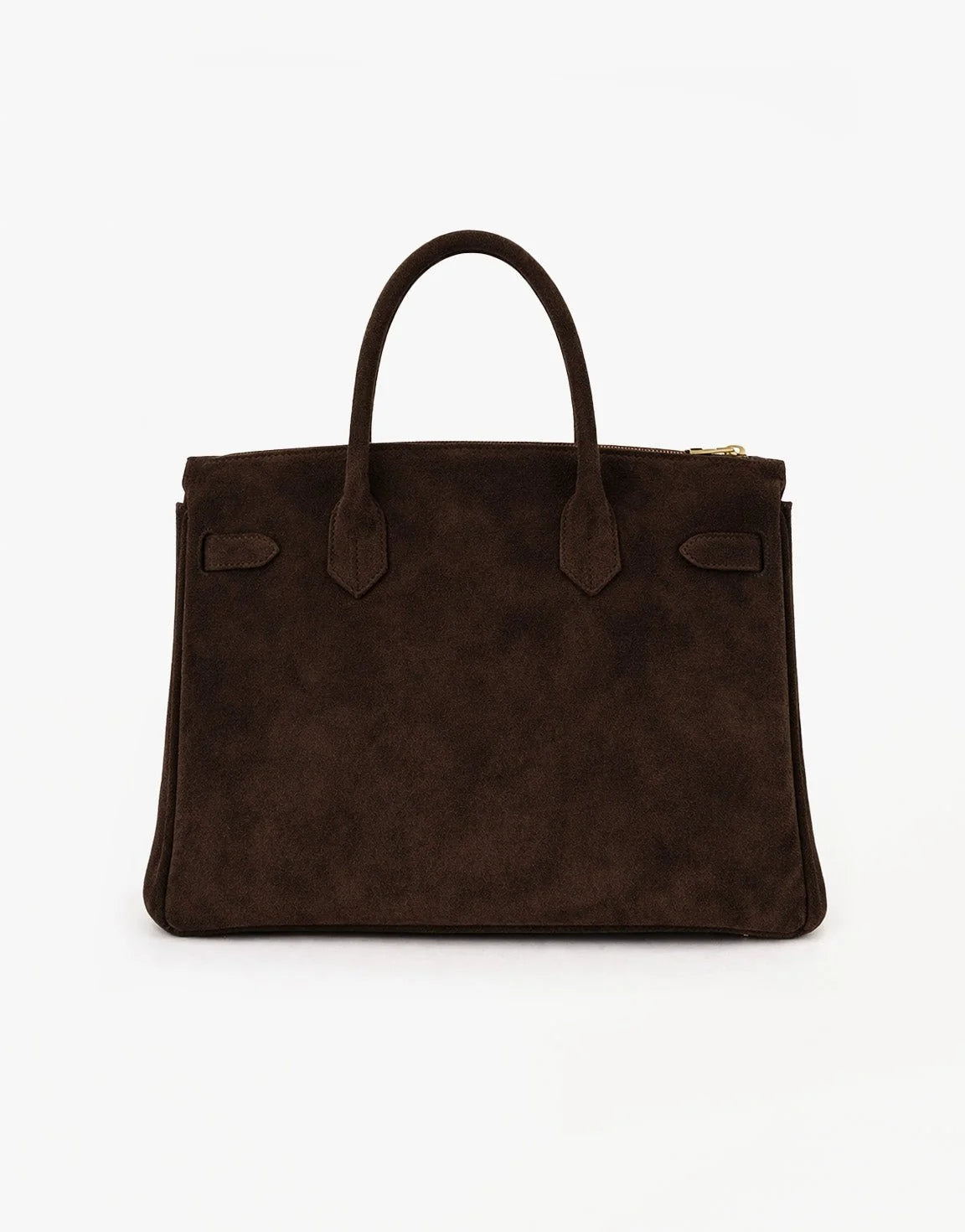 Dark Brown Suede "Burkon" Bag