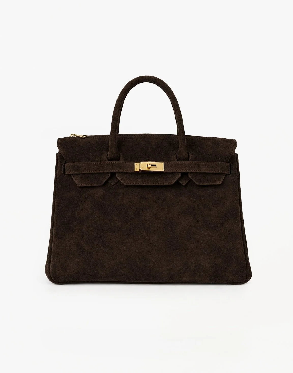 Dark Brown Suede "Burkon" Bag